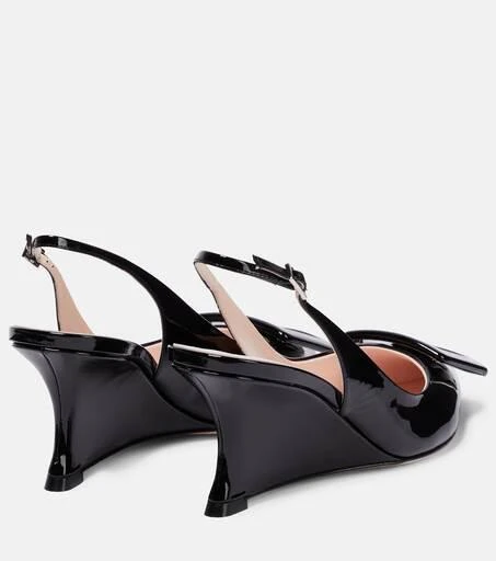 商品Roger Vivier|Viv' in the City坡跟皮革高跟鞋,价格¥9548,第3张图片详细描述
