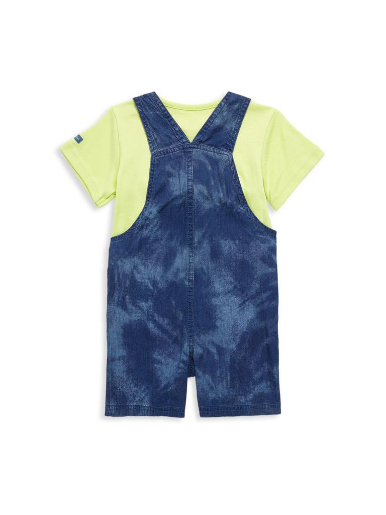 商品Calvin Klein|Baby Boy's 2-Piece Logo T-shirt & Denim Shortalls Set,价格¥170,第4张图片详细描述