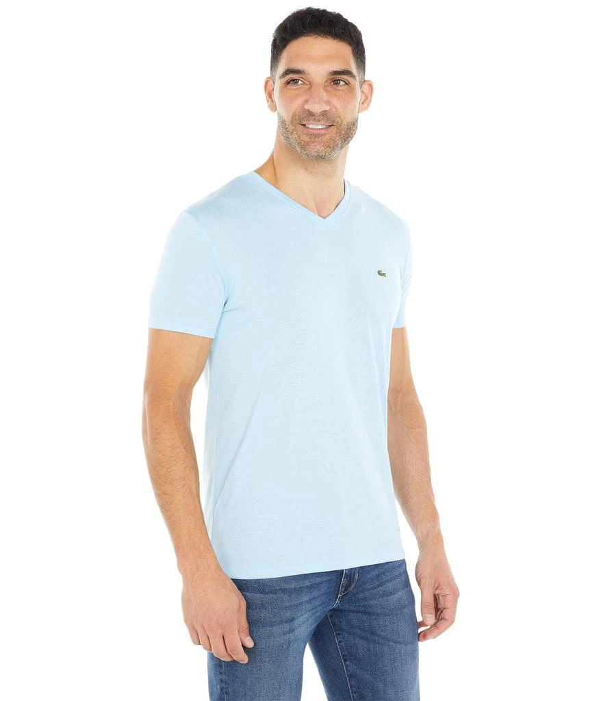 商品Lacoste|Short Sleeve Pima Jersey V-Neck T-Shirt,价格¥241,第4张图片详细描述