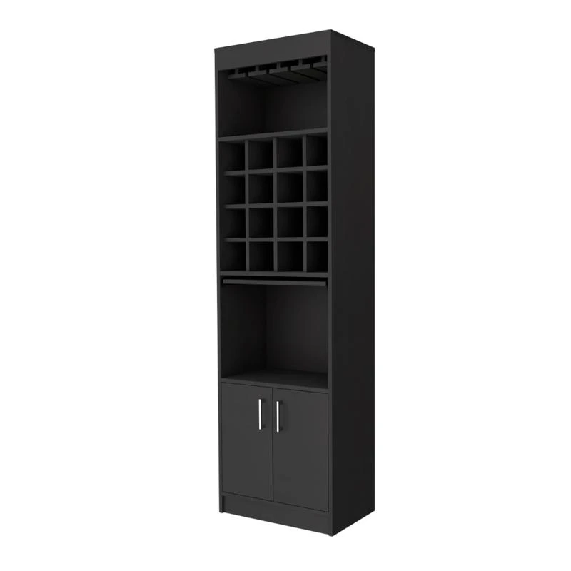 商品FM Furniture|Kabul Kava Bar Cabinet, Two Shelves, Double Door Cabinet, Six Wine Cubbies,价格¥1517,第1张图片