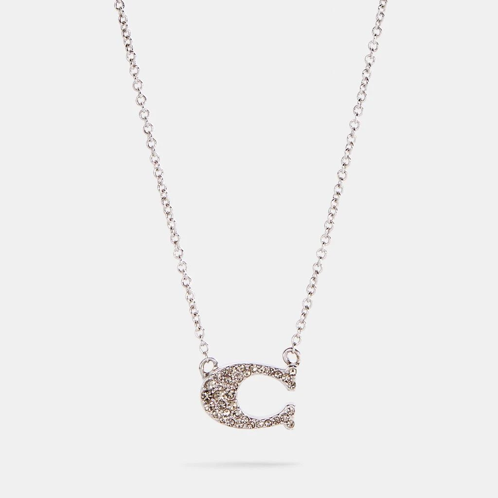 商品 Coach Outlet Pave Signature Necklace 图