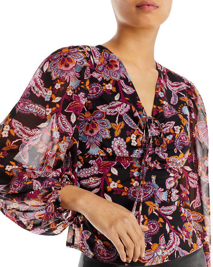 商品AQUA|Floral Paisley Blouse - 100% Exclusive,价格¥488,第6张图片详细描述