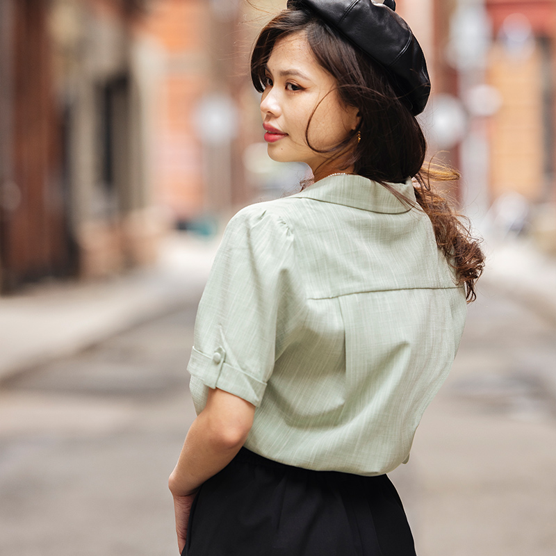 Maia衬衫-青苔色 | Maia Shirt - Moss商品第8张图片规格展示