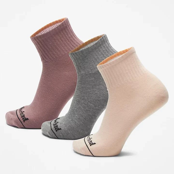 商品Timberland|Ocean Grove 3-Pack Anklet Socks for Women in Light Pink,价格¥228,第1张图片