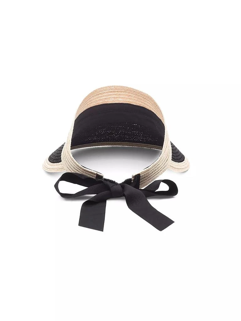 商品Eugenia Kim|Ricky Ribbon-Accented Hemp Visor,价格¥1688,第2张图片详细描述