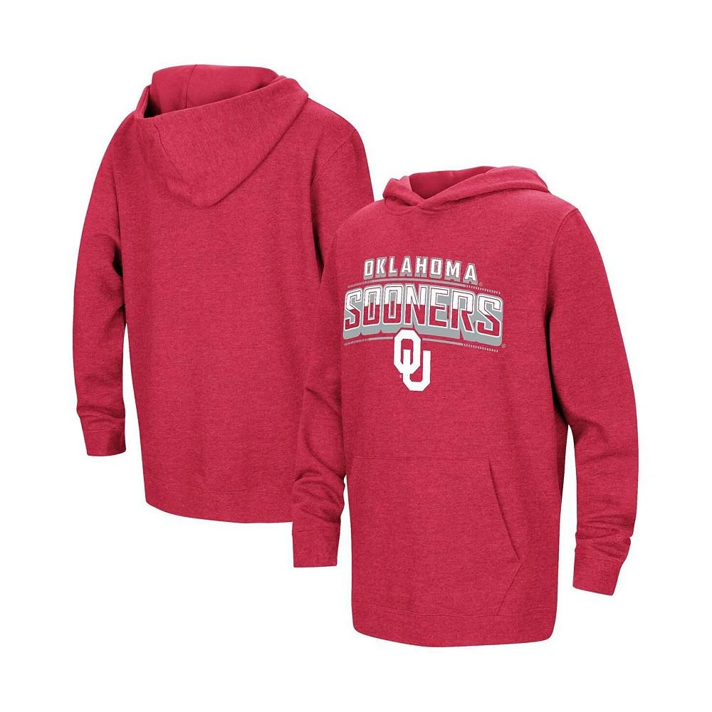 商品Colosseum|Big Boys Heather Crimson Oklahoma Sooners Sunrise Core Pullover Hoodie,价格¥233,第1张图片