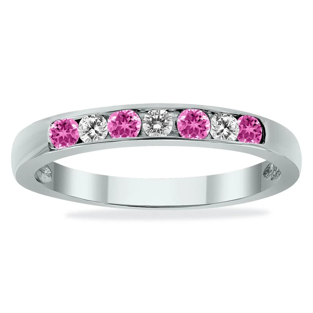 商品SSELECTS|Pink Sapphire And Diamond Stackable Channel Ring,价格¥4116,第1张图片