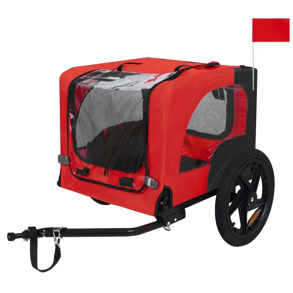 商品Streamdale Furniture|Streamdale Pet Bike Trailer - Folding, Quick Release, Leash,价格¥1631,第2张图片详细描述