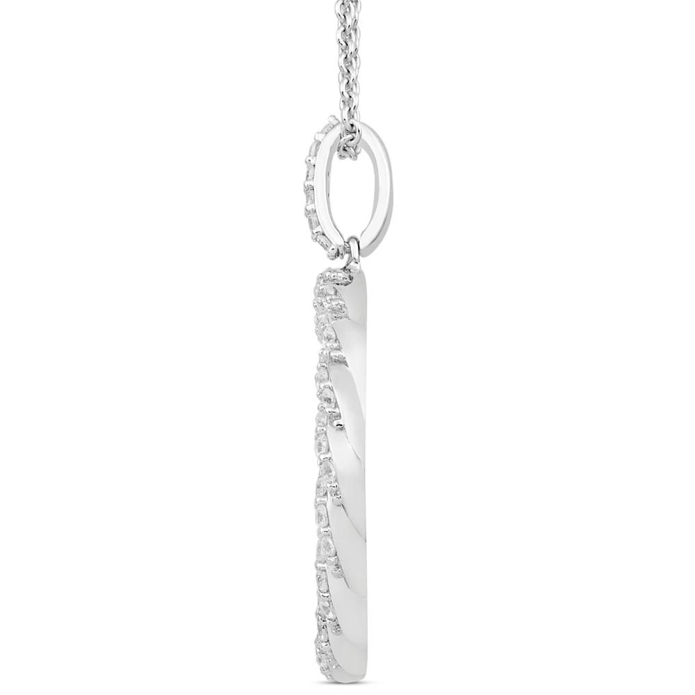 商品Macy's|Diamond Circle 18" Pendant Necklace (1/2 ct. t.w.) in Sterling Silver,价格¥10248,第3张图片详细描述