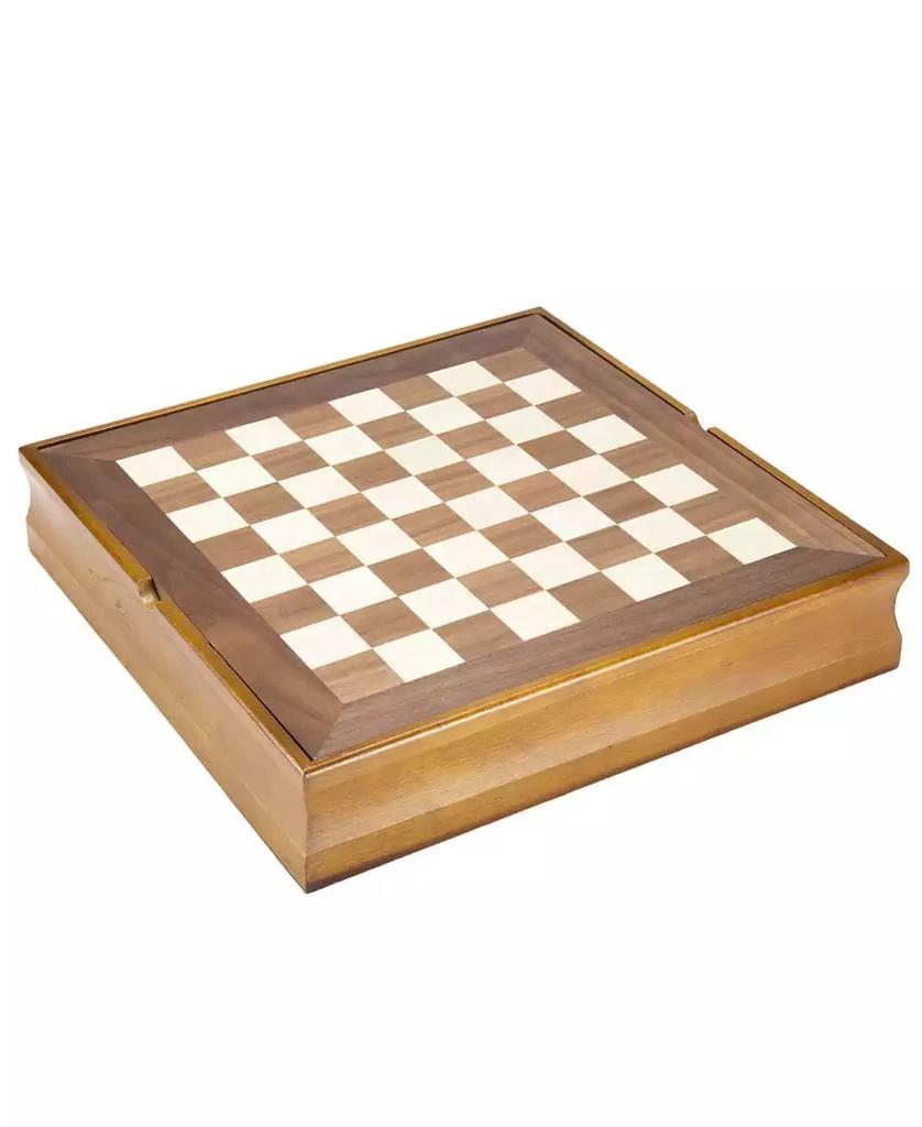 商品Trademark Global|Hey Play 7-In-1 Classic Wooden Board Game Set - Old Fashioned Family Game Night Cards, Dice, Chess, Checkers, Backgammon, Dominoes And Cribbage,价格¥520,第3张图片详细描述