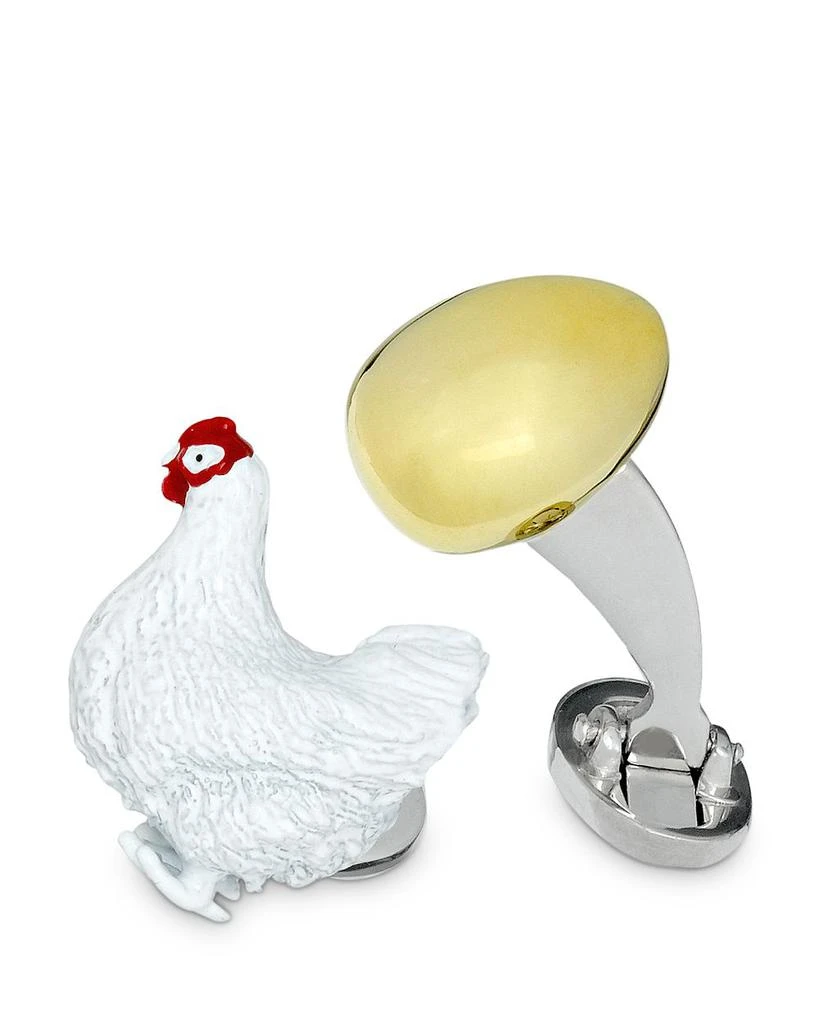 商品Jan Leslie|Sterling Silver Chicken & 24K Vermeil Egg Cufflinks,价格¥5335,第1张图片