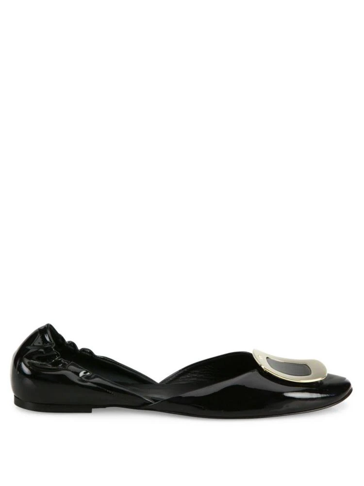 商品Roger Vivier|Roger Vivier - Ballerine Chips Patent Leather d'Orsay Flats,价格¥4881,第5张图片详细描述