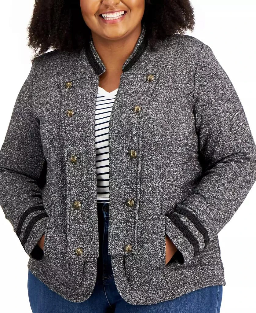 商品Tommy Hilfiger|Plus Size Military Band Jacket,价格¥298,第3张图片详细描述