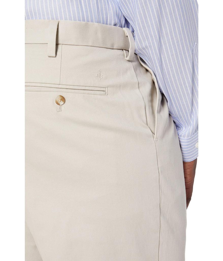 Big & Tall Classic Fit Signature Khaki Lux Cotton Stretch Pants - Pleated商品第4张图片规格展示