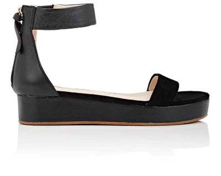 商品Barneys New York|Leather & Suede Platform Ankle-Strap Sandals,价格¥893,第1张图片