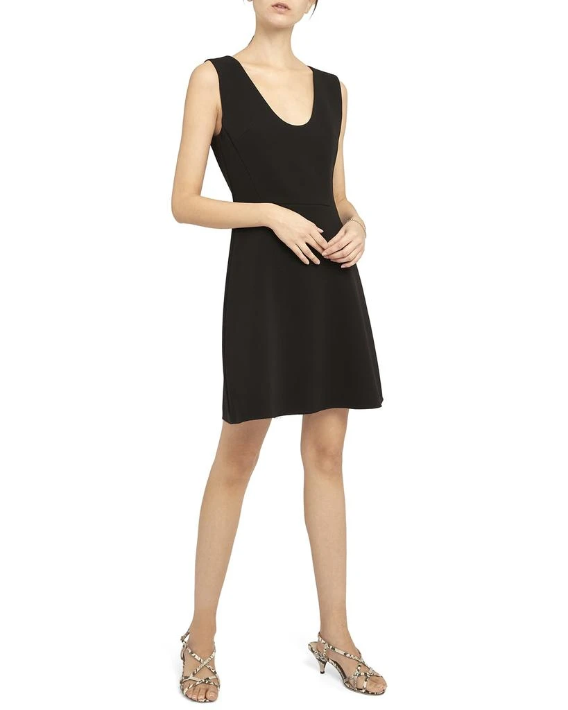商品Theory|Double Crepe Scoop-Neck Flounce Dress,价格¥883,第1张图片