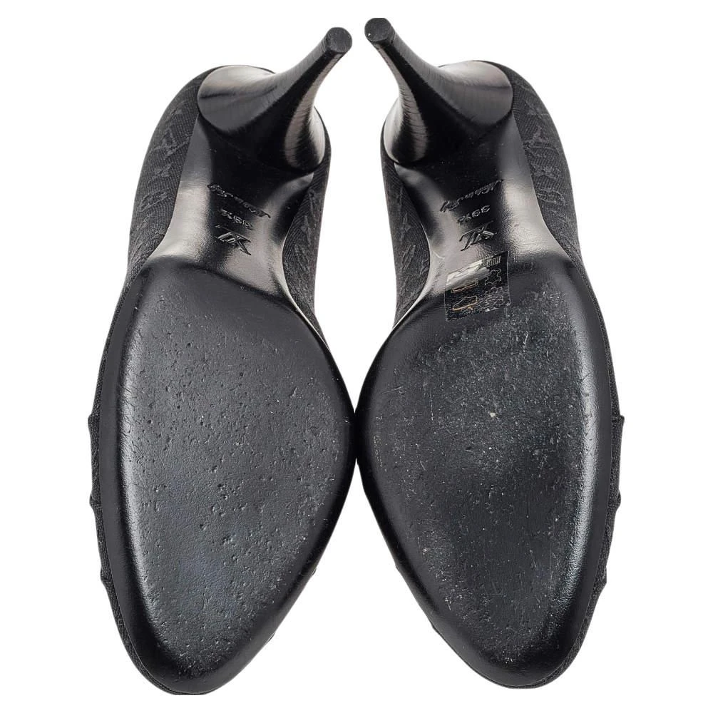 Louis Vuitton Black Monogram Mini Lin Canvas Myosotis Pumps Size 39.5 商品