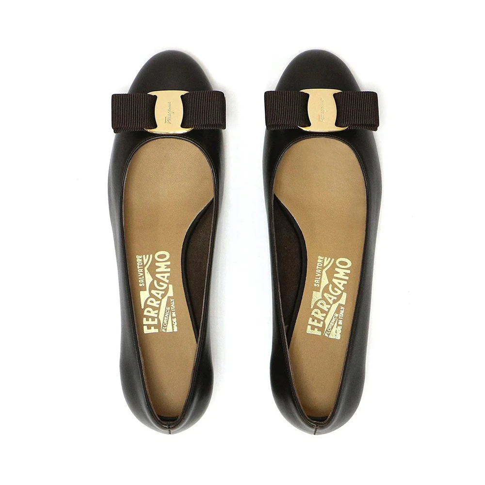 SALVATORE FERRAGAMO 女士棕色皮革高跟鞋 0591981 商品