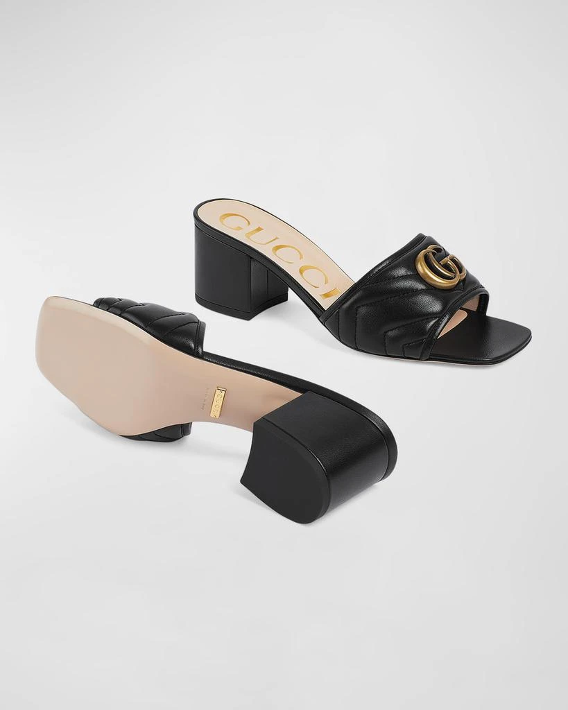商品Gucci|Marmont Quilted Medallion Mule Sandals,价格¥6719,第5张图片详细描述