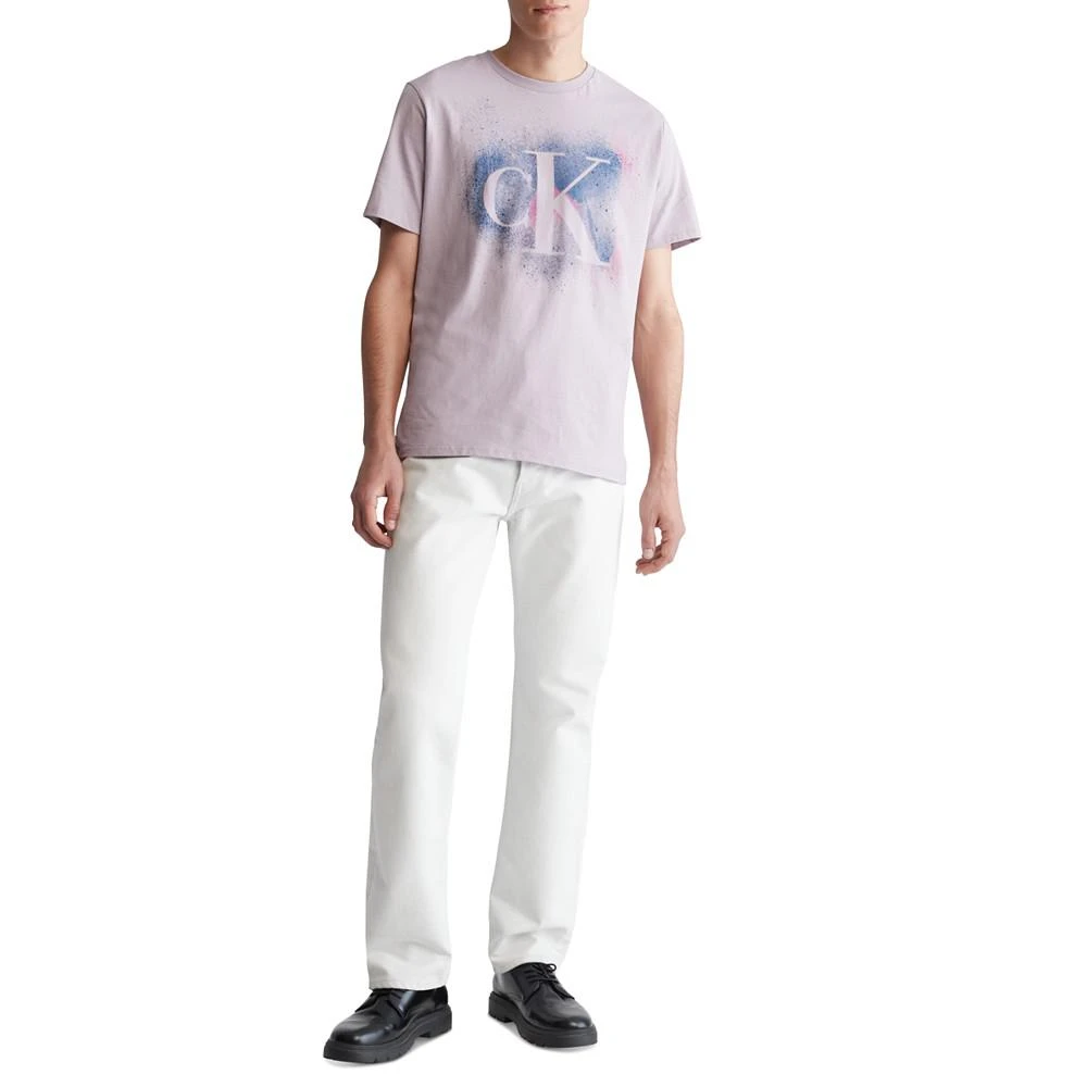 商品Calvin Klein|Men's Short-Sleeve Paint Splatter Graphic Logo T-Shirt,价格¥111,第4张图片详细描述