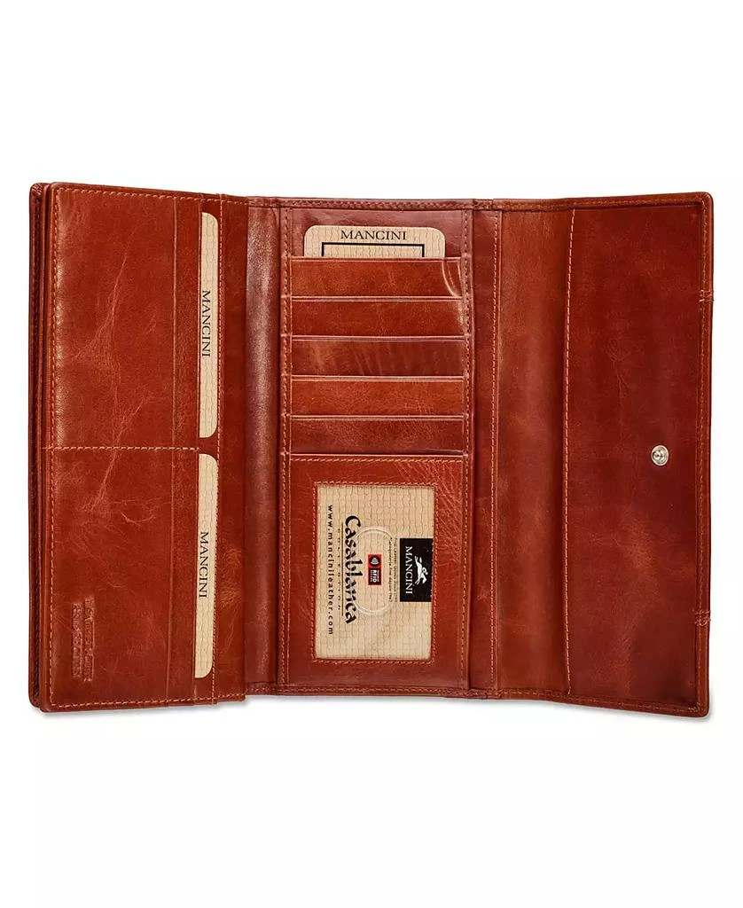 Casablanca Collection RFID Secure Ladies Trifold Wing Wallet 商品