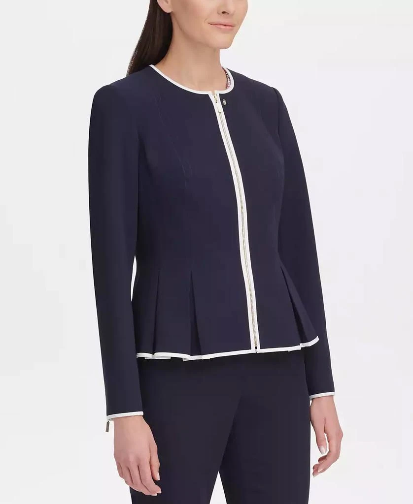 商品Tommy Hilfiger|Women's Zip-Front Peplum Jacket,价格¥1150,第1张图片