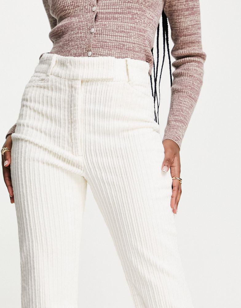 商品& Other Stories|& Other Stories cotton stretch corduroy trousers in off white - CREAM,价格¥389,第5张图片详细描述