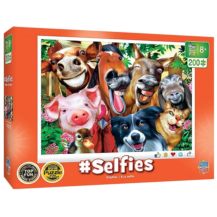 商品Masterpieces Puzzles|Selfies Barnyard Besties 200 Piece Puzzle,价格¥119,第1张图片