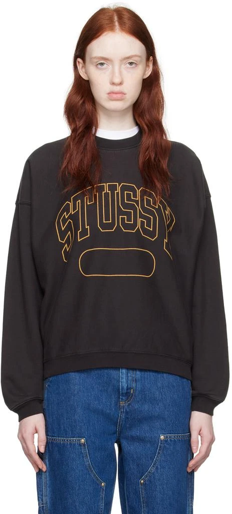 商品STUSSY|黑色 Varsity Oversized 套头衫,价格¥1232,第1张图片