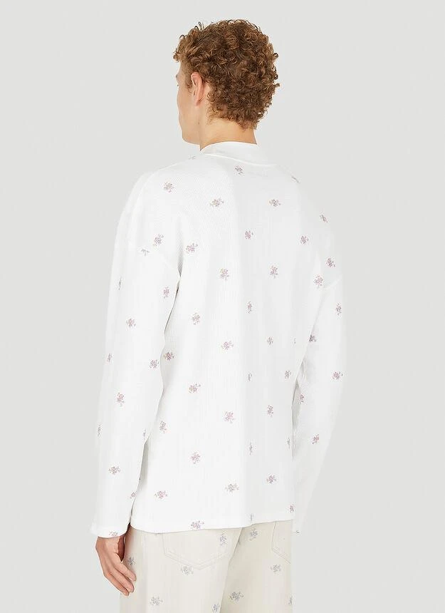 商品Martine Rose|Floral Print Long Sleeve T-Shirt in White,价格¥1196,第4张图片详细描述