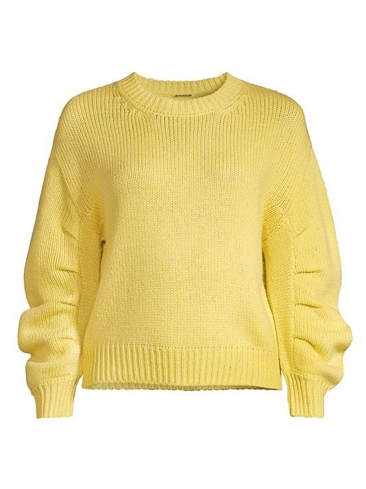 Pleated Puff Sleeve Sweater商品第1张图片规格展示