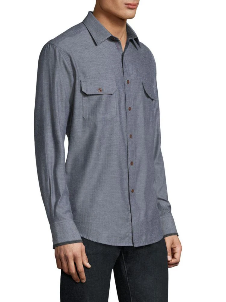 商品Robert Graham|Upstate Cotton Casual-Button Down,价格¥594,第3张图片详细描述