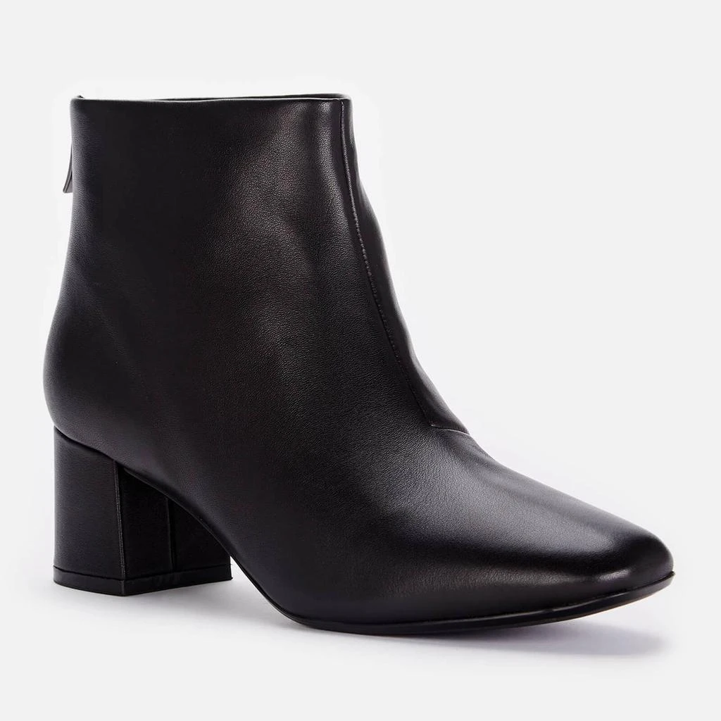 商品Clarks|Clarks Women's Sheer 55 Zip Leather Heeled Ankle Boots - Black,价格¥378,第2张图片详细描述