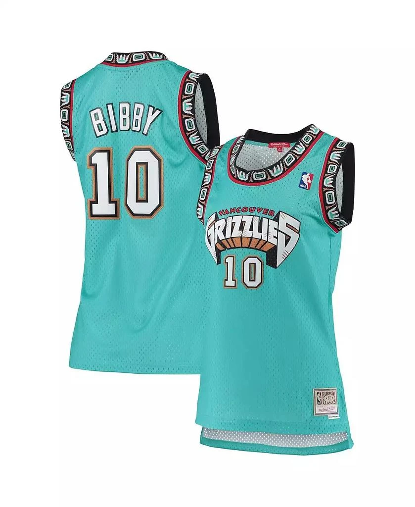 商品Mitchell & Ness|Women's Mike Bibby Turquoise Vancouver Grizzlies 1998-99 Hardwood Classics Swingman Jersey,价格¥742,第1张图片