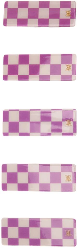 商品Repose AMS|Five-Pack Kids Purple & White Squared Hair Clips,价格¥153,第1张图片