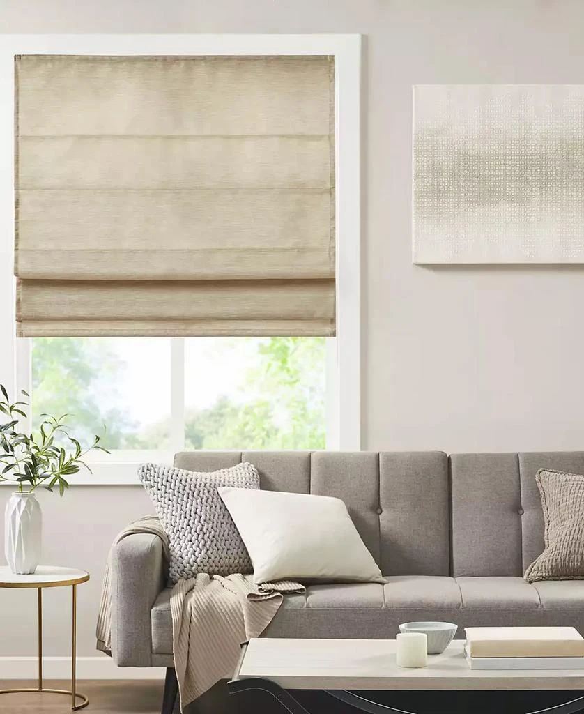 商品Madison Park|Como Cordless Thermal Room Darkening Faux-Silk Roman Shade, 64" x  31",价格¥685,第2张图片详细描述