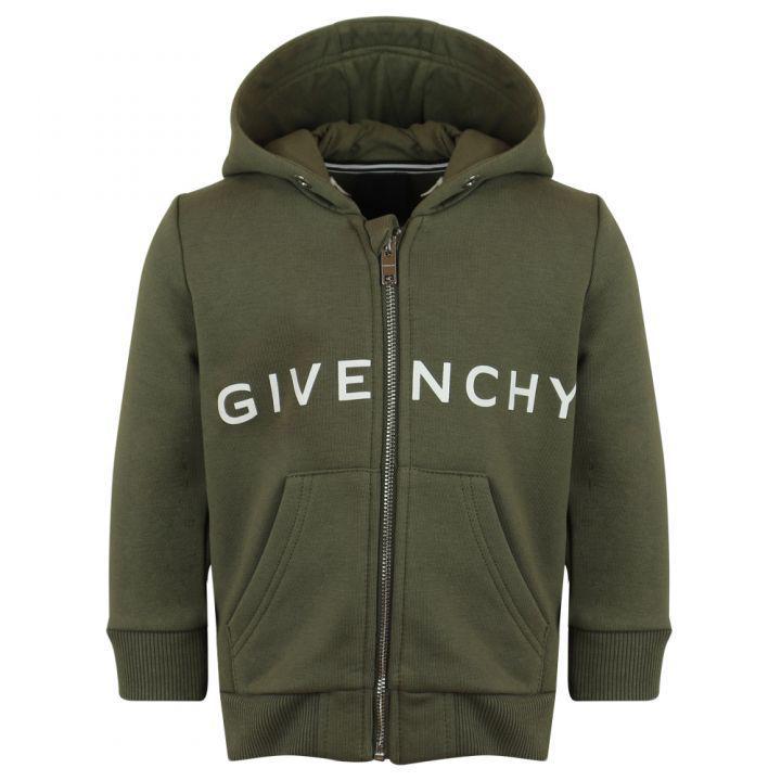 商品Givenchy|Khaki Baby Hooded Zip Up,价格¥1556-¥1728,第1张图片
