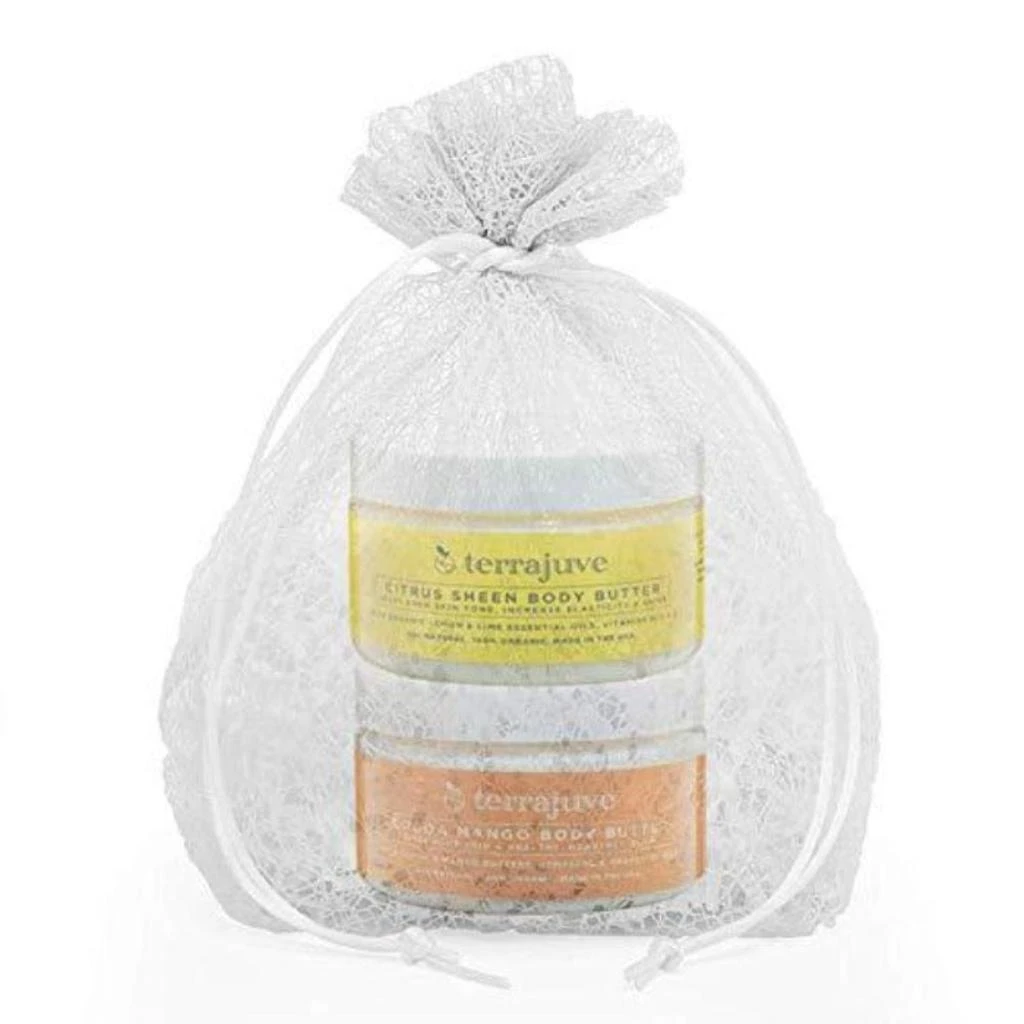 商品Terrajuve|Cocoa Mango & Lemon Body Butter Pure, Natural and Organic Wrapped in Organza Bag,价格¥328,第1张图片