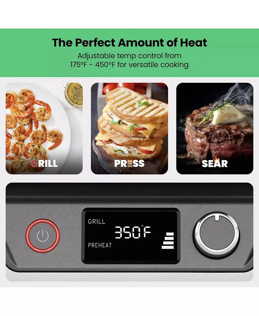 5 in 1 Panini Press Grill w/ Reversable Non-Stick Plates, Opens Flat 商品