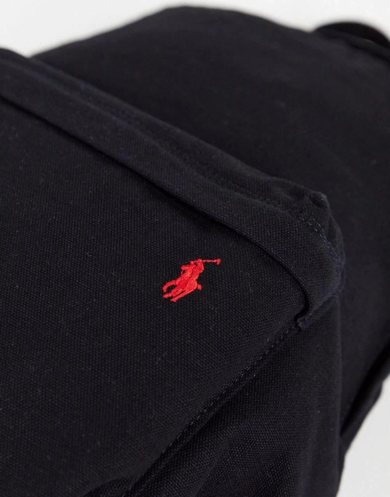 商品Ralph Lauren|Polo Ralph Lauren canvas backpack in black with pony logo,价格¥801,第4张图片详细描述