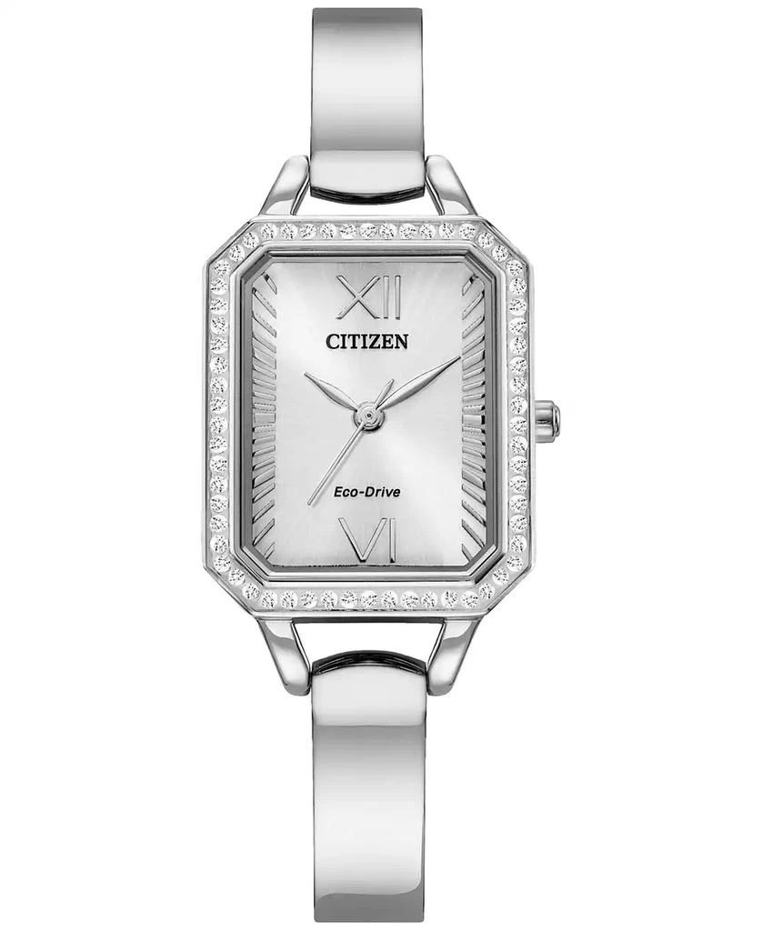 商品Citizen|Eco-Drive Women's Crystal Stainless Steel Bangle Bracelet Watch 23mm,价格¥1856,第1张图片