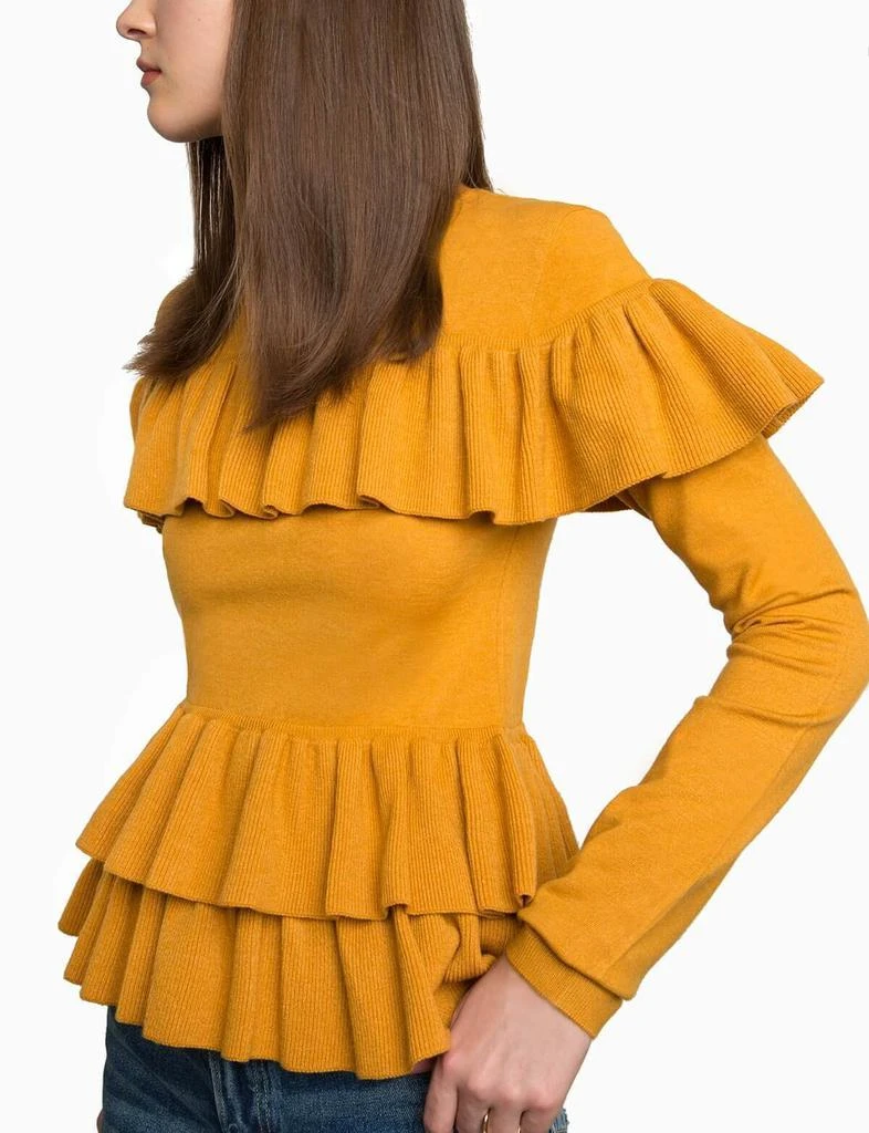 Kate Mustard Ruffle Sweater 商品