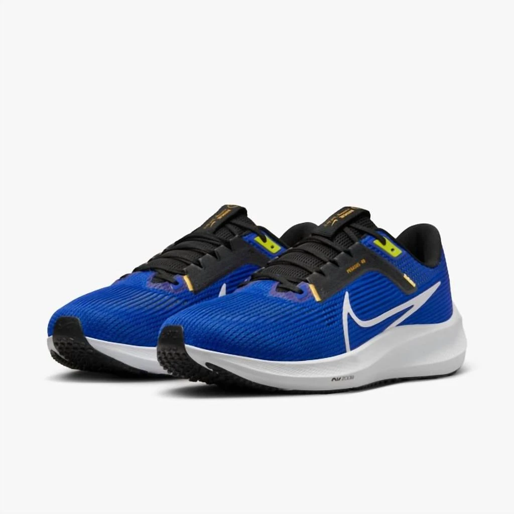 商品NIKE|Men's Pegasus 40 Road Running Shoes In 401 Racer Blue/white-Black,价格¥838,第3张图片详细描述