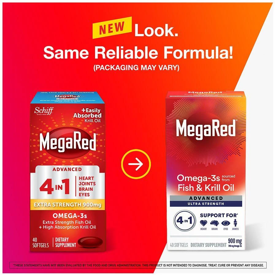 商品MegaRed|Advanced 4 in1 500mg Omega-3 Fish + Krill Oil Supplement Softgel,价格¥219,第3张图片详细描述