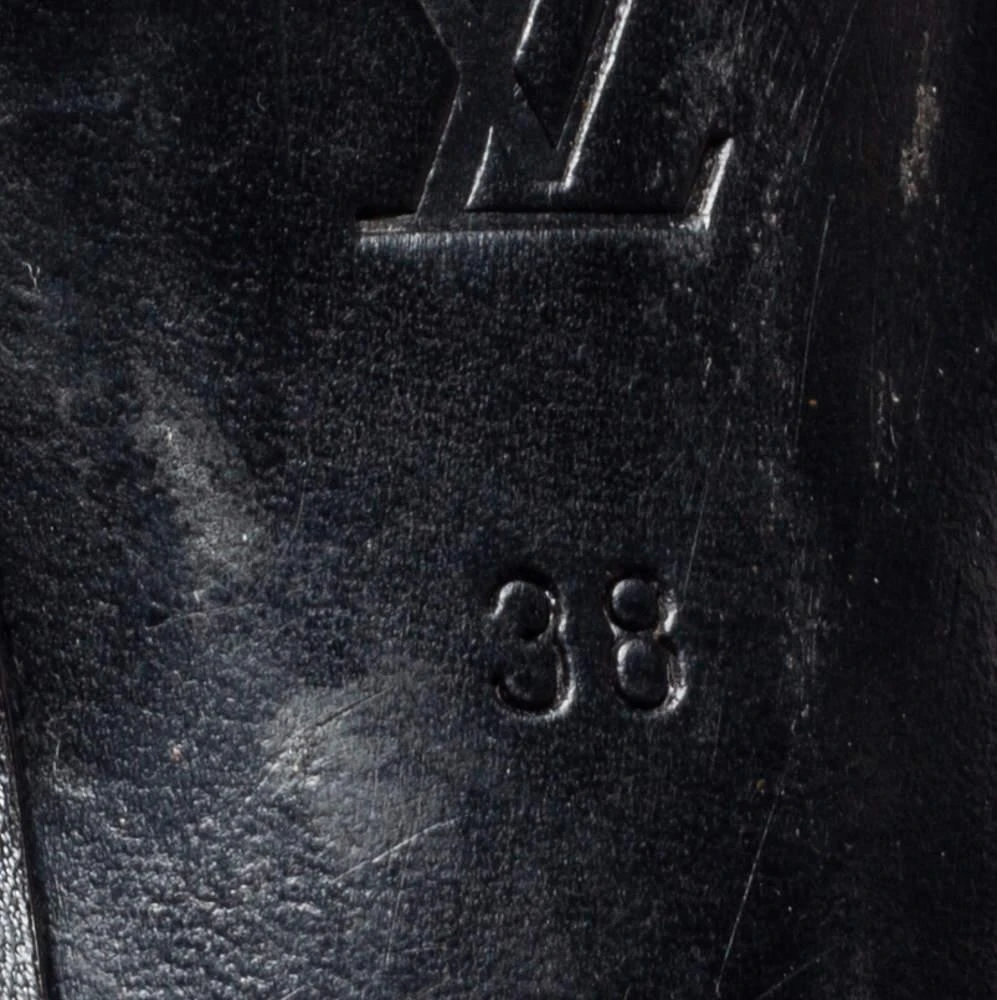 Louis Vuitton Black Leather Oh Really! Peep Toe Platform Pumps Size 38 商品