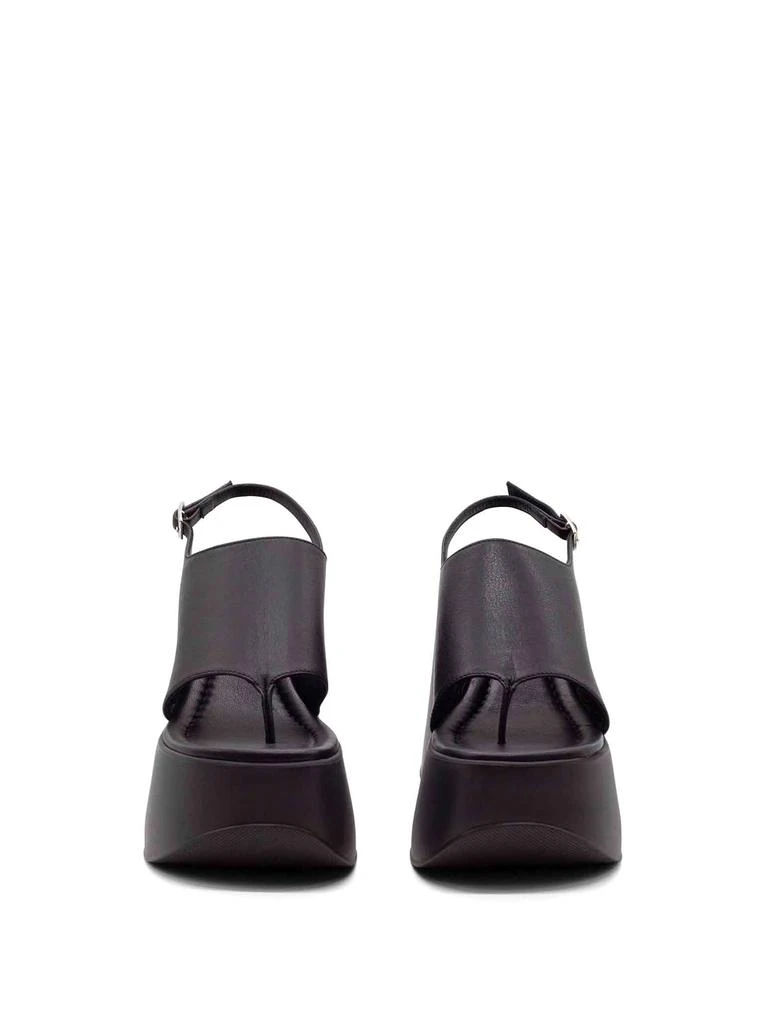 商品VIC MATIĒ|Black Leather Flip-flops With Wedge,价格¥2558,第2张图片详细描述