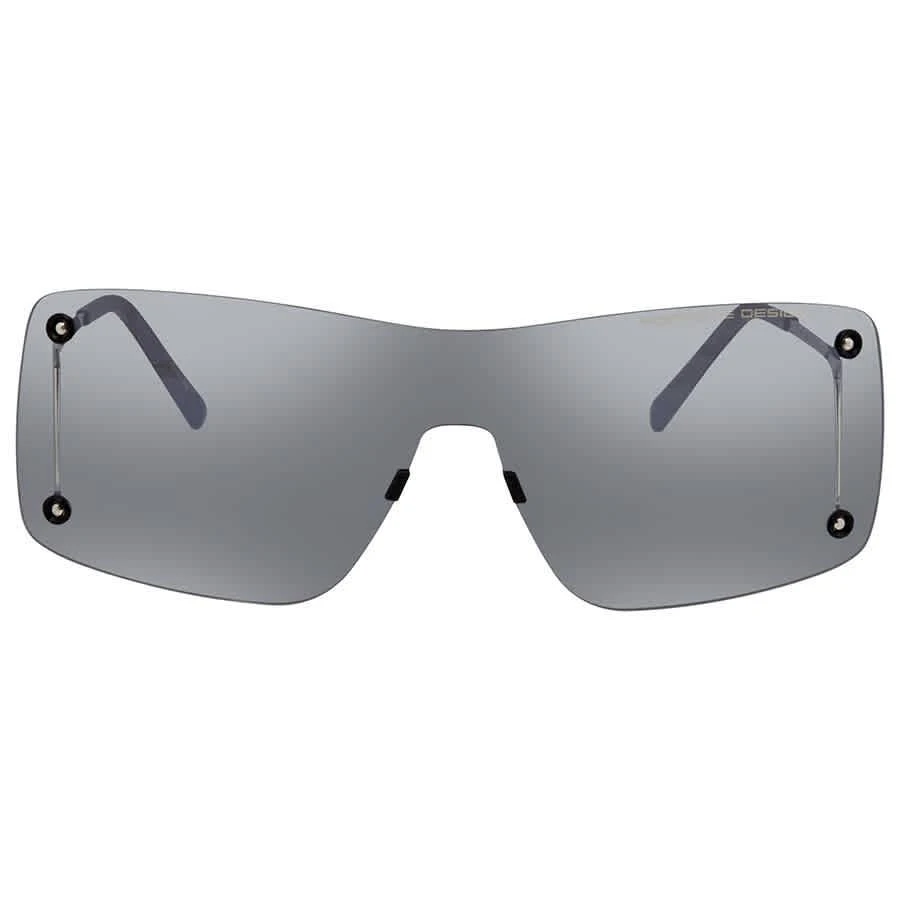 商品Porsche Design|P8620 Silver Mirror Shield Unisex Sunglasses P8620 A 99,价格¥750,第1张图片