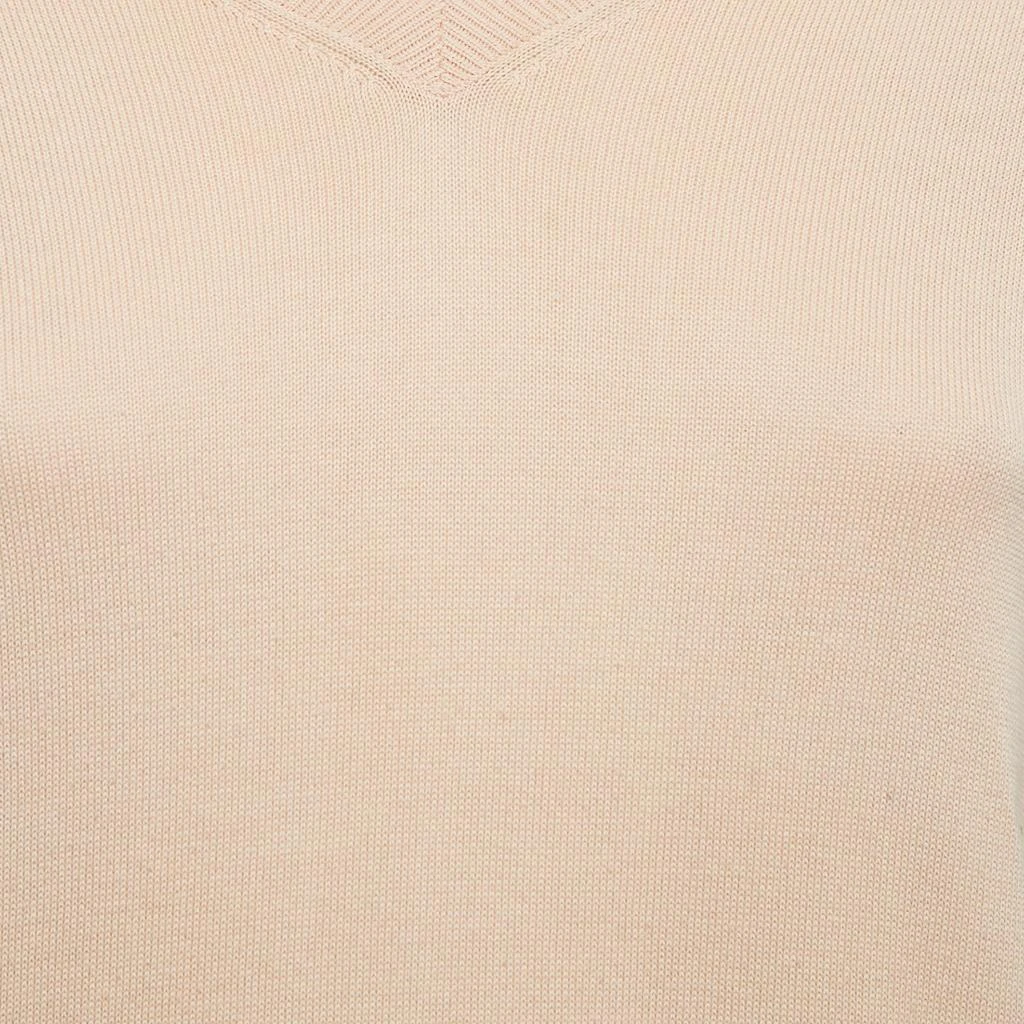 商品[二手商品] Chloé|Chloe Beige Cotton Knit Floral Sleeve Detail Top XS,价格¥751,第3张图片详细描述