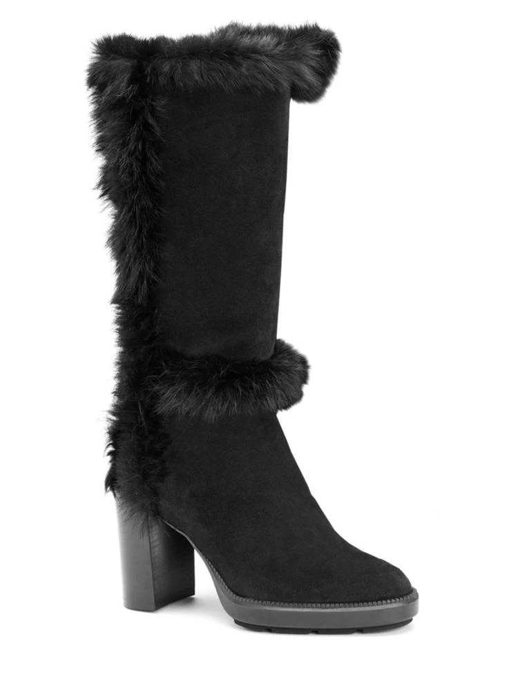 商品Aquatalia|Imelda Shearling & Suede Mid-Calf Boots,价格¥2685,第1张图片