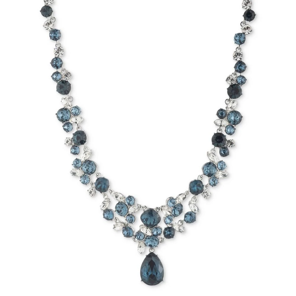 商品Givenchy|Silver-Tone Denim Crystal Bib Necklace, 16" + 3" extender,价格¥1102,第1张图片
